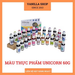 Màu thực phẩm Unicorn Đồng Tiến chai nhỏ 60gr