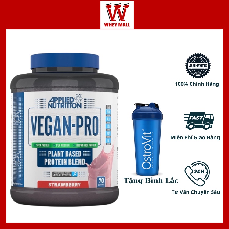 Vegan Pro 2.1kg Applied Nutrition - Sữa Đạm Thực Vật Tăng Cơ Dành Cho Người Ăn Chay Không Làm Nổi Mụn