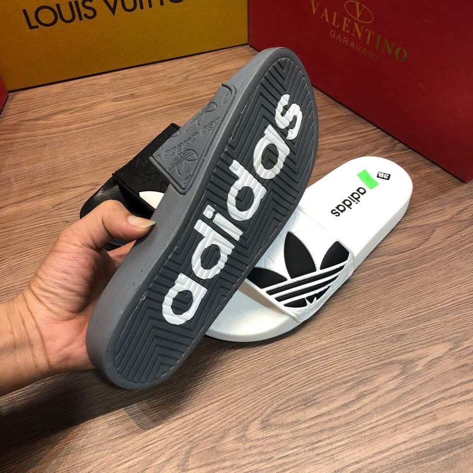 🔥HÀNG ĐẸP🔥Dép ADIDAS, Dép Quai Ngang Dành Cho Nam Và Nữ Họa Tiết 3 Lá Chìm Lệch Siêu Đẹp, Hàng Cao Cấp