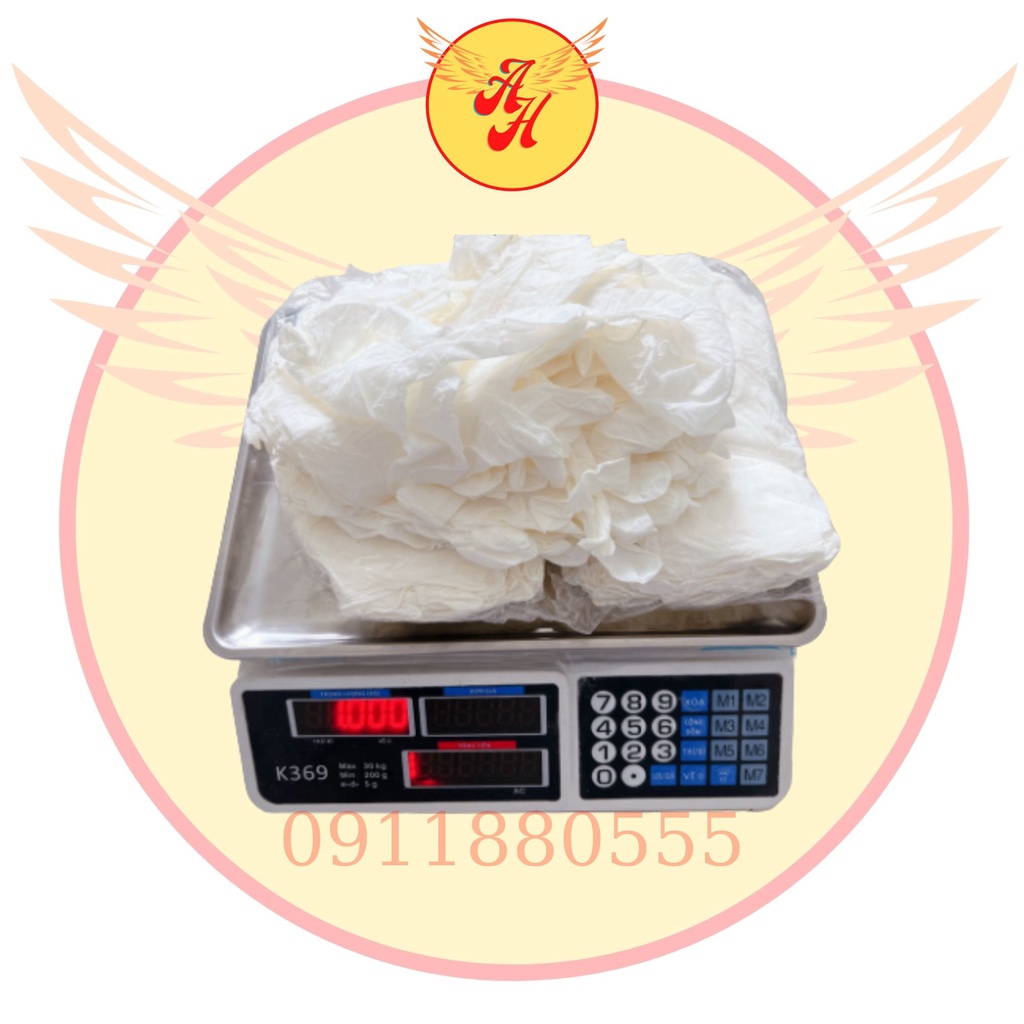1kg găng tay y tế | bao tay nitrile trắng từ 130 -150 đôi chính hãng