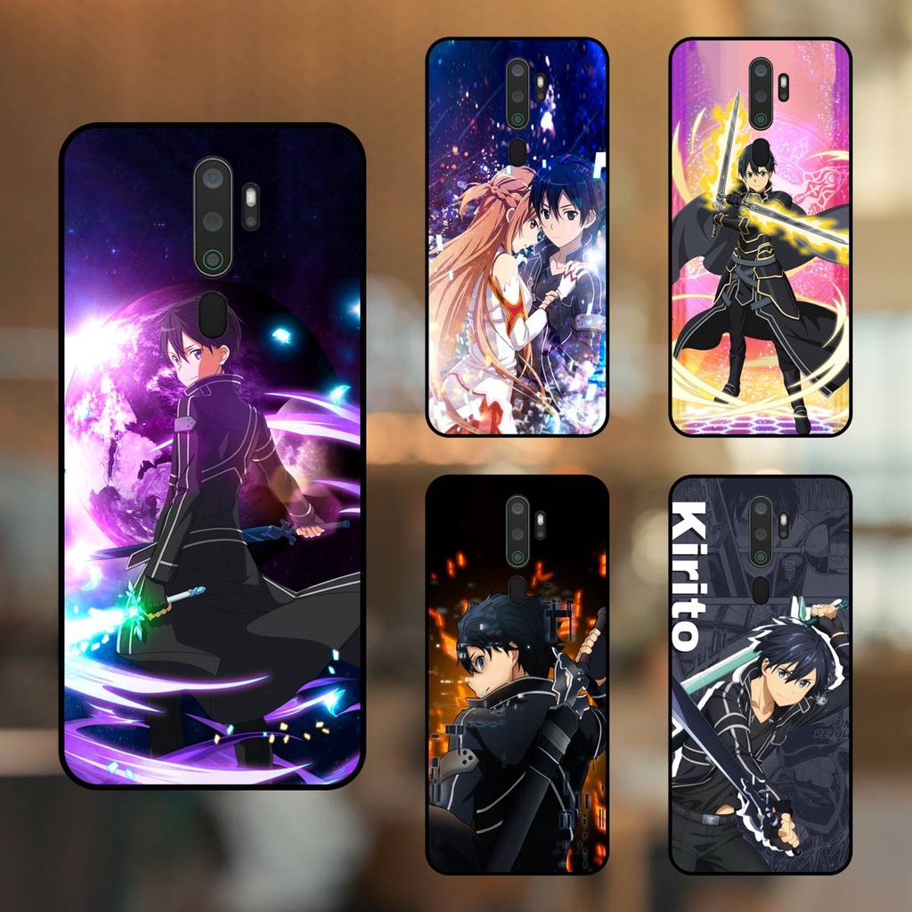 Ốp lưng điện thoại Oppo A5 2020, A9 2020 viền đen Kirito Sword Art Online