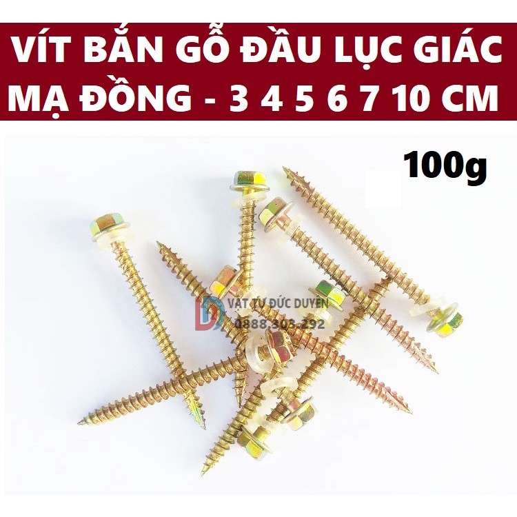 Vít bắn gỗ lục giác đầu tự khoan 3 4 5 6 7 (100g)