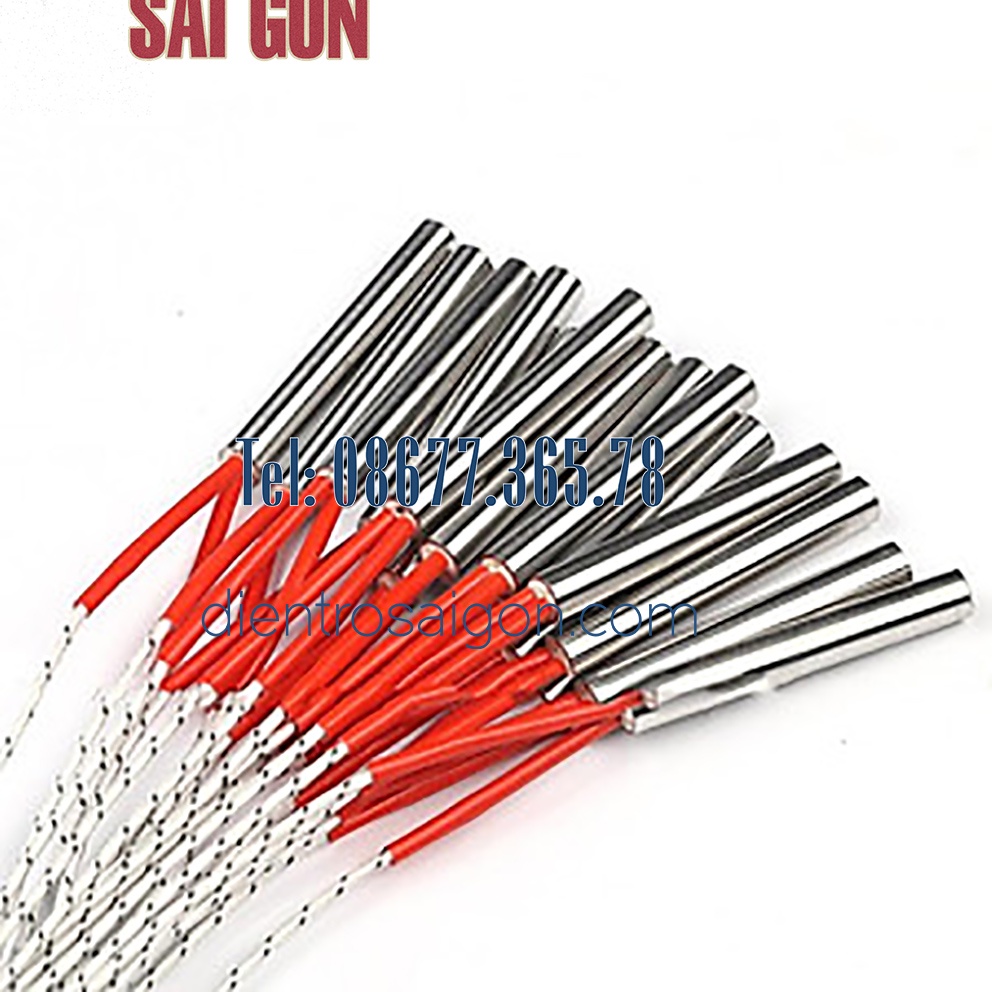 Thanh gia nhiệt phi 8, ty nhiệt phi 8 sấy khuôn và sử dụng cho máy ép nhiệt điện áp 220V