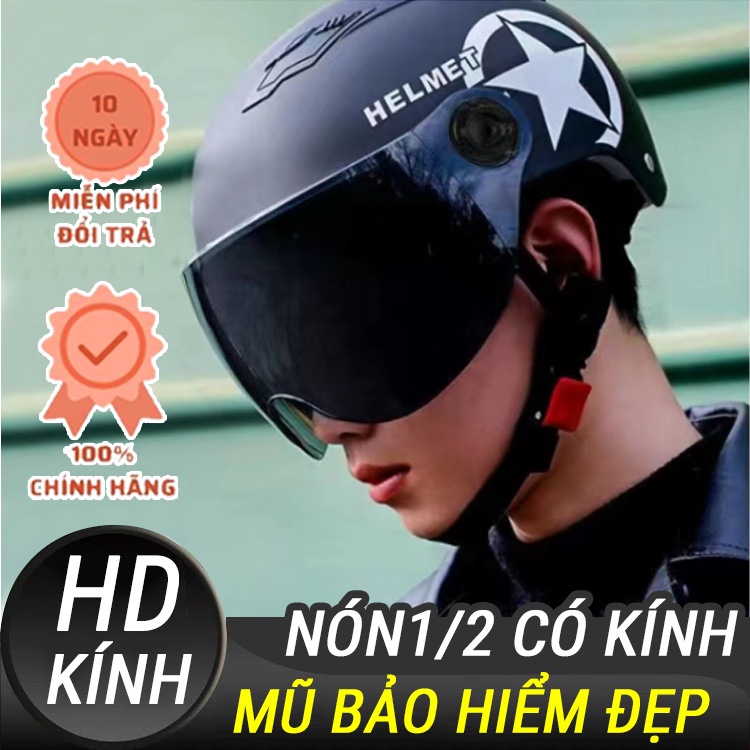 💎 Mũ bảo hiểm nửa đầu, mũ bảo hiểm nam,nữ hàng chính hãng , mũ bảo hiểm đẹp, mũ bảo hiểm 1/2 có kính