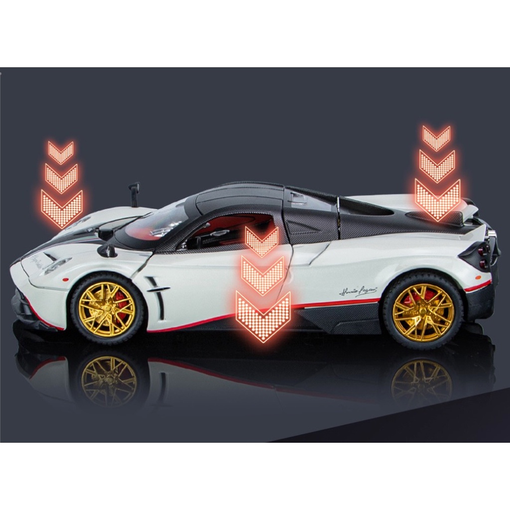 Xe mô hình sắt siêu xe Pagani Huayra TẶNG KÈM BIỂN SỐ tỉ lệ 1:24 CheZhi 3 màu