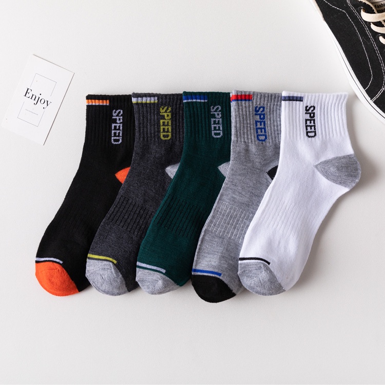 Tất Nam vớ Nam Nữ vải Cotton dày vừa, chất liệu cotton thoáng mát khử mùi