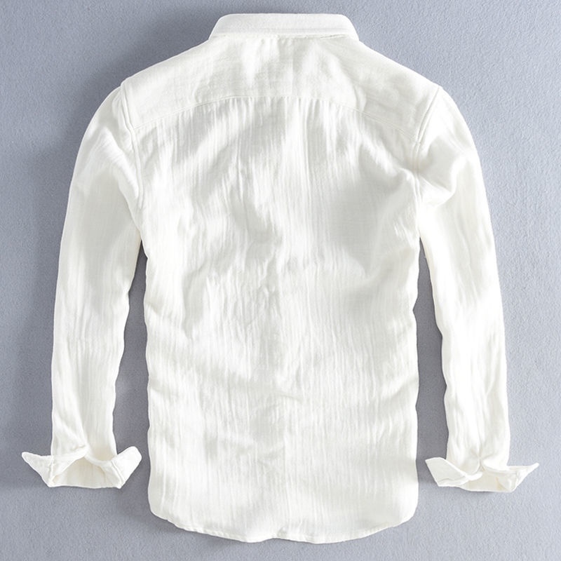 Áo Sơ Mi Dài Tay Hai Lớp Dáng Ôm Trẻ Trung Giản Dị Dành Cho Nam
