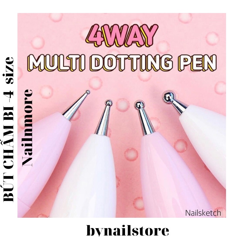 [Nailnmore] Bút chấm bi tạo kiểu móng tay Multi dotting pen 4 way (1pcs)