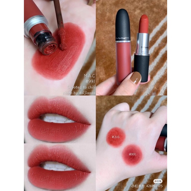 Son kem MAC 991 Devoted To Chili Đỏ Đất Siêu Hot Siêu Mềm Mịn
