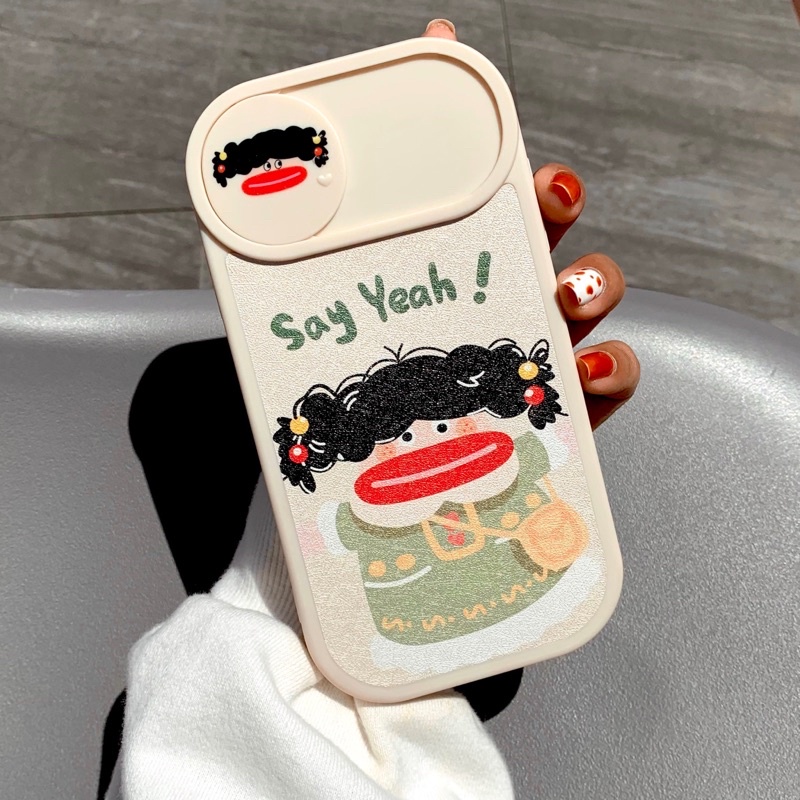 Ốp Lưng Da Bảo Vệ Camera - Có Nắp Trượt Mẫu Baby Girl