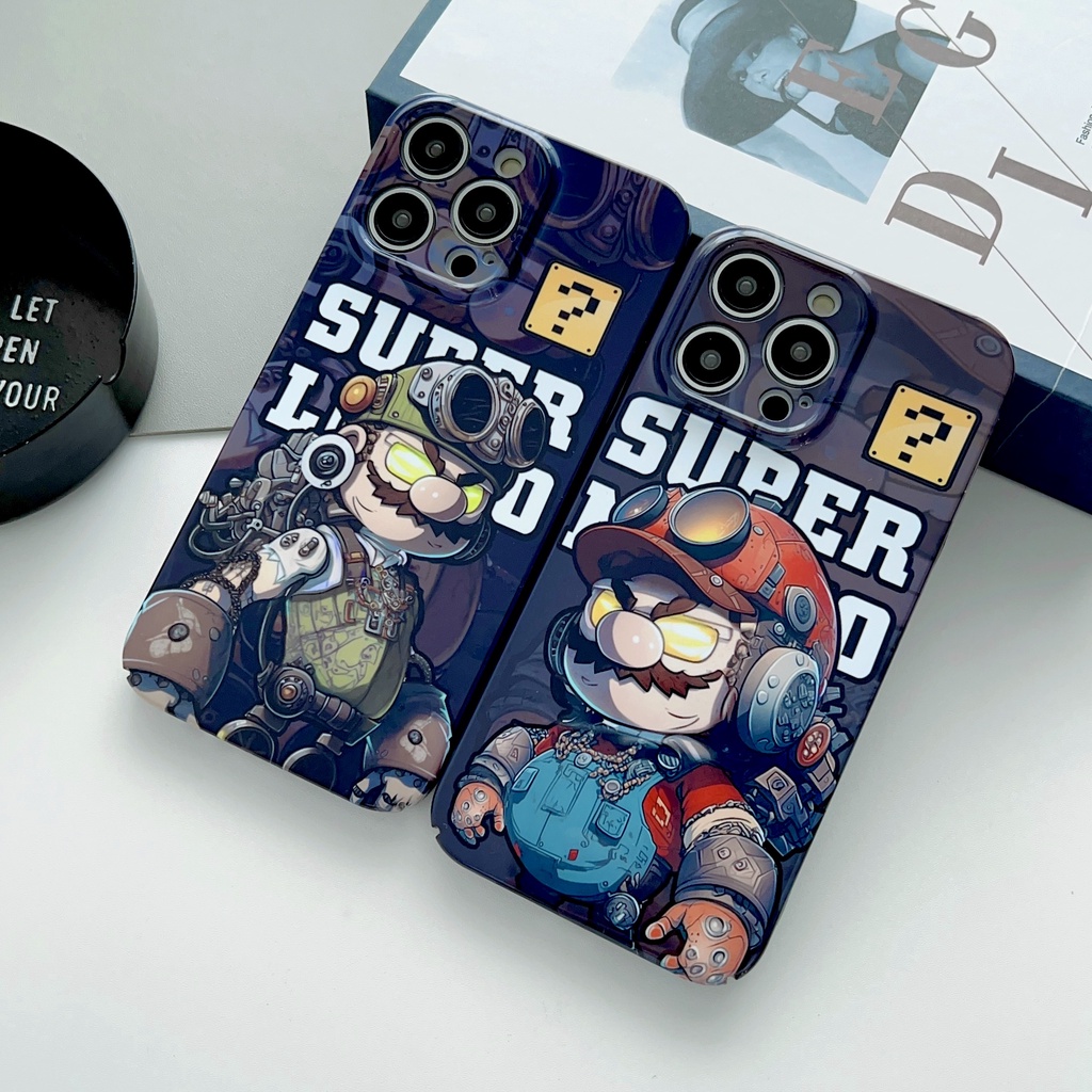 Ốp Điện Thoại PC Cứng In Hình Super Mario Bảo Vệ Toàn Diện Cho iPhone 14 13 12 11 Pro MAX XS MAX XR 7 8 plus