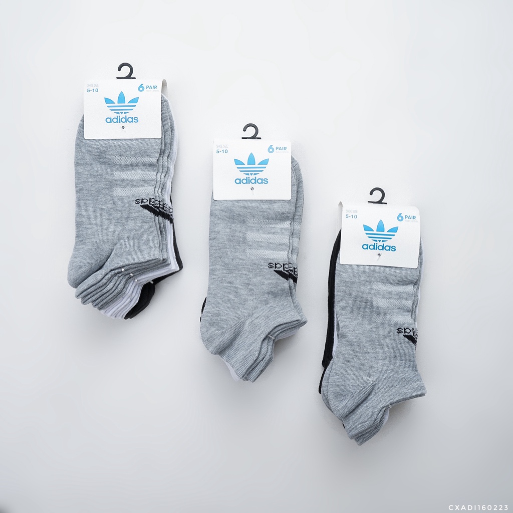 Set 6 Đôi Vớ Cổ ngắn thể thao với chất liệu cotton cao cấp, thấm hút tốt AD12