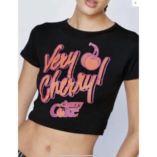Áo F21 crop top very cherry A472