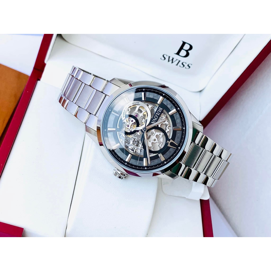 Đồng Hồ Nam BULOVA Automatic 96A208 Chính Hãng Tặng Dây Da Cao Cấp