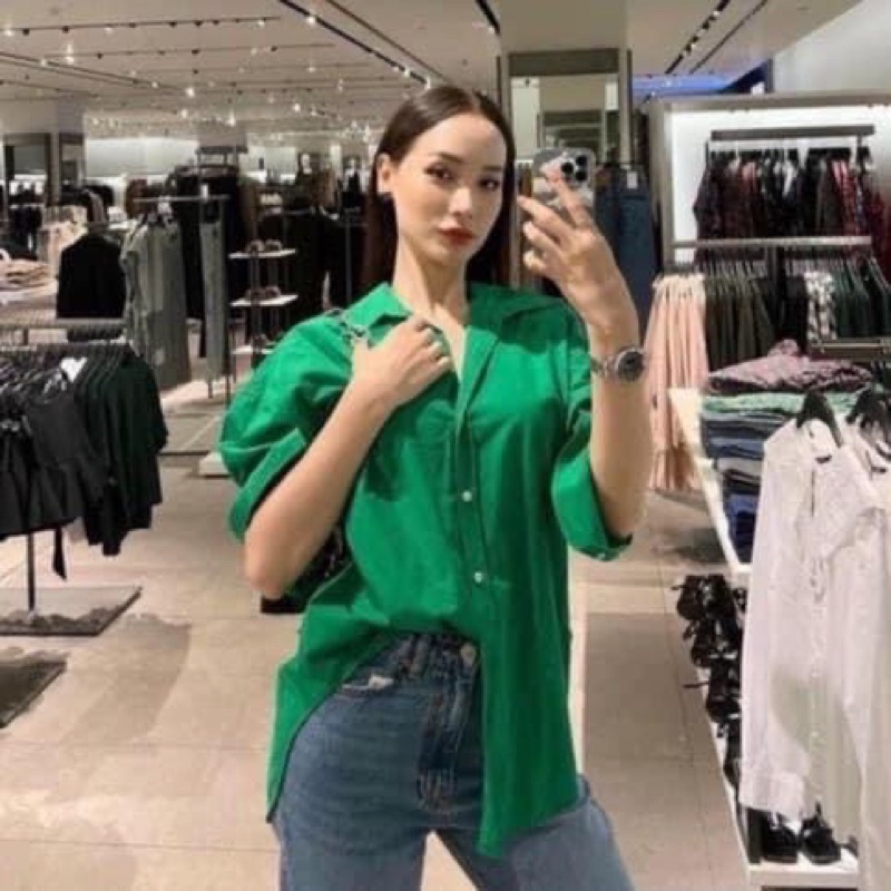 ÁO SƠ MI XANH Z..,R