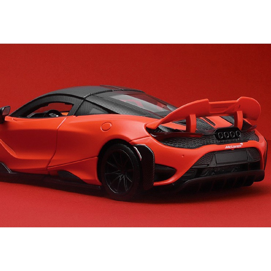 Xe mô hình sắt siêu xe Mclaren 765LT TẶNG KÈM BIỂN SỐ tỉ lệ 1:24 MSZ 3 màu