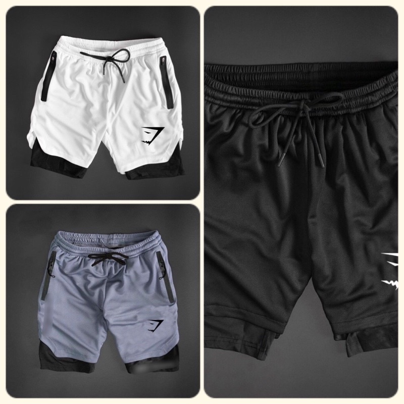 Quần tập gym 2 lớp thể thao gymshark form đẹp