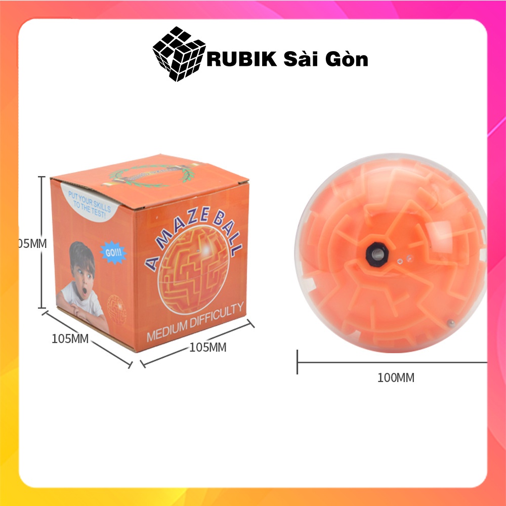 Rubik Wanbosi Maze Ball Đồ Chơi Quả Bóng Mê Cung 3D Giúp Phát Triển Trí Thông Minh Cho Bé