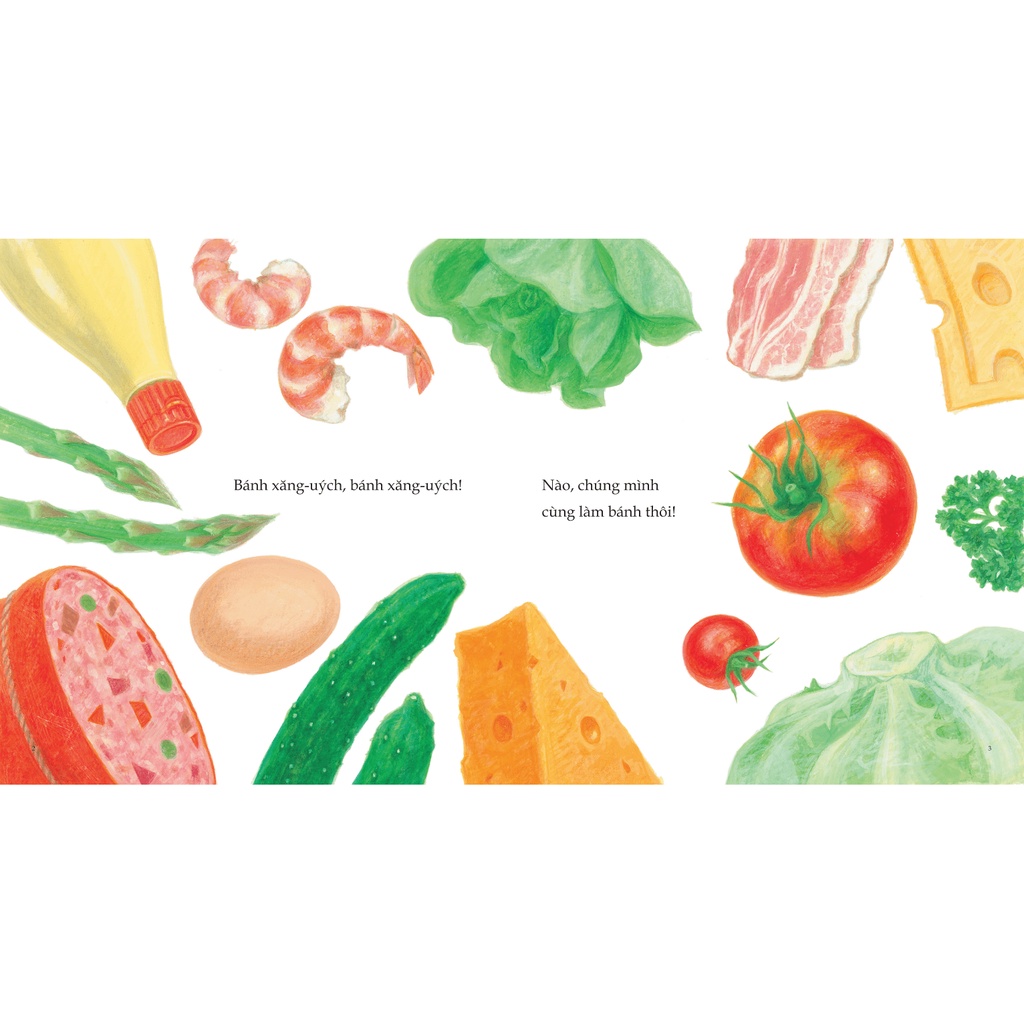 Sách Ehon cho bé 0 2 tuổi - Bánh Xăng-uých (Tranh truyện ehon Nhật Bản cho bé) | BigBuy360 - bigbuy360.vn