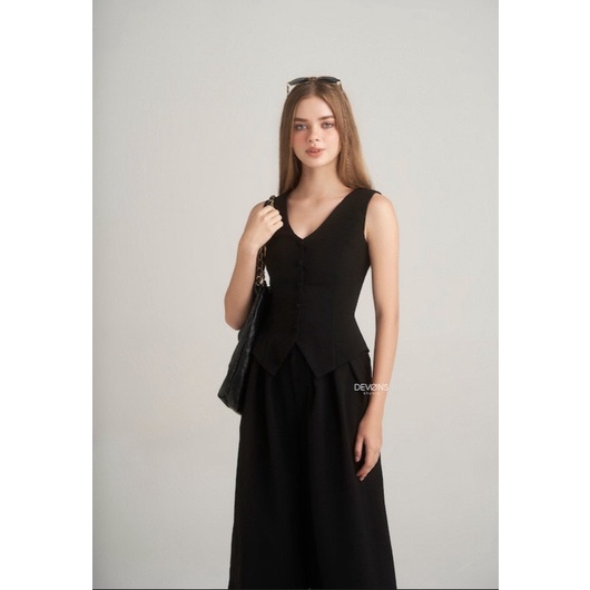 BLACK TIE VEST- DEVONS STUDIO