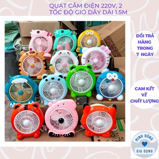 Quạt mini hình thú để bàn cắm điện văn phòng, Quạt văn phòng để bàn mini hình thú cắm điện