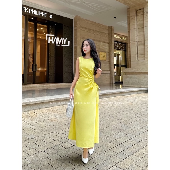 Đầm Sát Nách Rút Eo