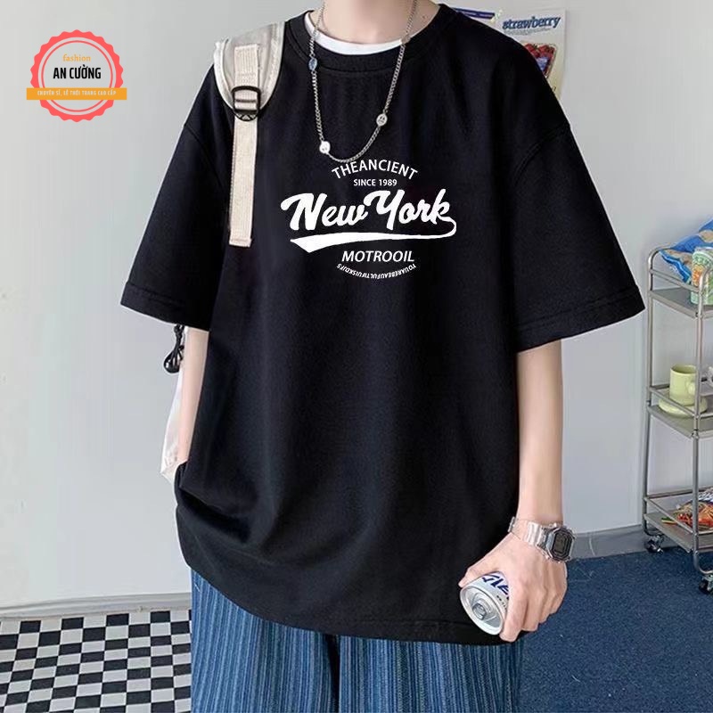 Áo thun nam, áo phông nam tay ngắn cổ tròn chất cotton  dày dặn thoáng mát ATN011 - An Cường Fashion