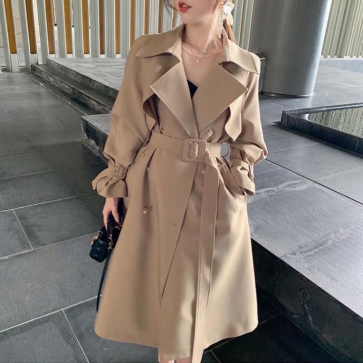 Áo măng tô dáng dài 2 lớp trần bông -Kèm ảnh thật /áo khoác mùa đông hàng quảng châu loại đẹ