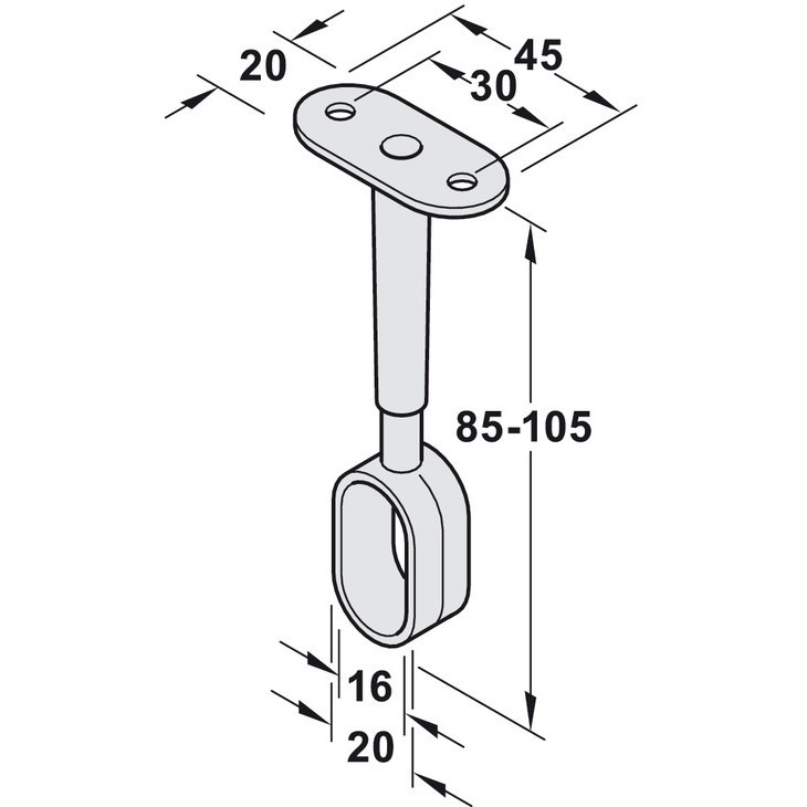 Thanh treo quần áo Oval