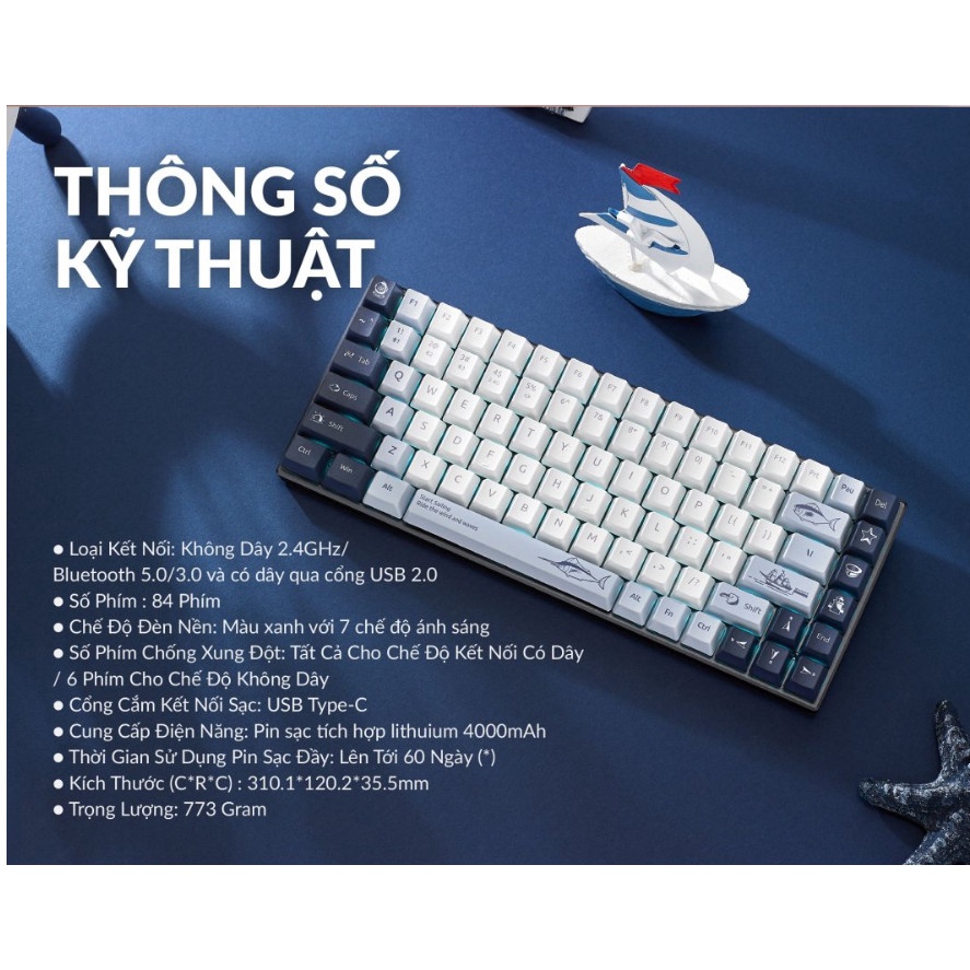 Bàn phím cơ Rapoo MT510PRO Blue light