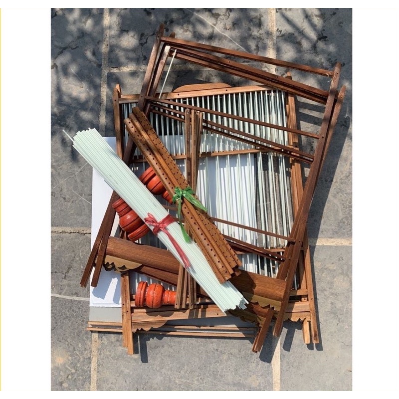 Khung lồng chim chào mào nan cáp quang tự ráp, chất liệu trúc già nan cáp quang chắc chắn