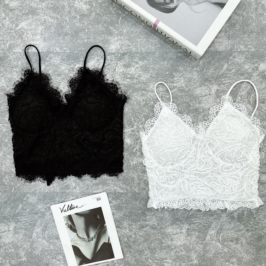 Áo bra viền ren họa tiết dây thừng kiểu dáng xinh xắn lạ mắt 601 FIORI STORE