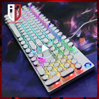 Bàn phím cơ gaming Keycap Xuyên Led HP GK400Y nút tròn bàn phím máy tính laptop có dây Keyboard chơi game