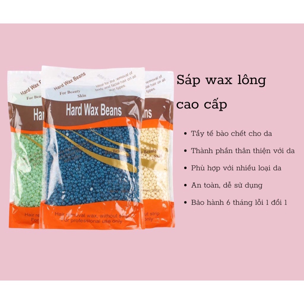 100g Sáp wax lông nóng hạt đậu Hard Wax Beans 💜 Sáp wax lông nhiều màu sắc