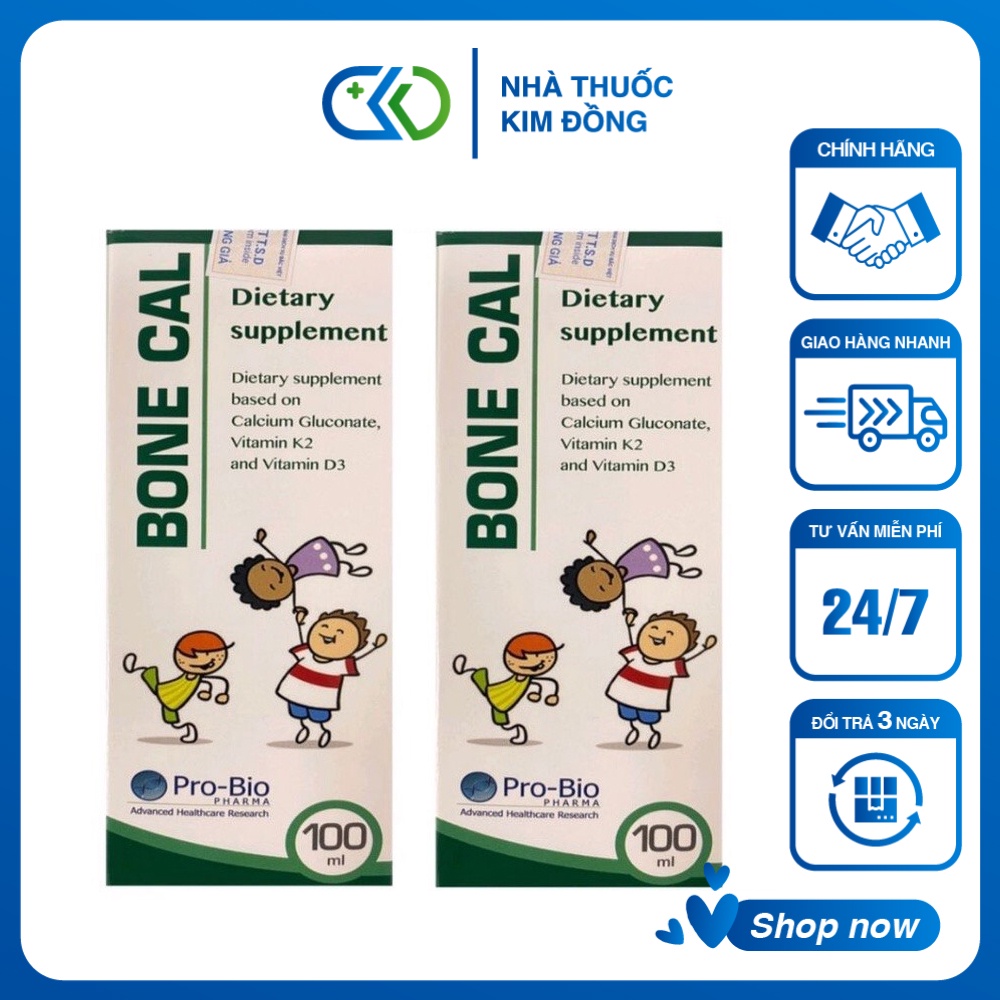 CANXI HỮU CƠ CHO BÉ BONE CAL BỔ SUNG CANXI VITAMIN D3-K2 GIÚP PHÁT TRIỂU CHIỀU CAO TỐI ƯU | NHẬP KHẨU TỪ Ý