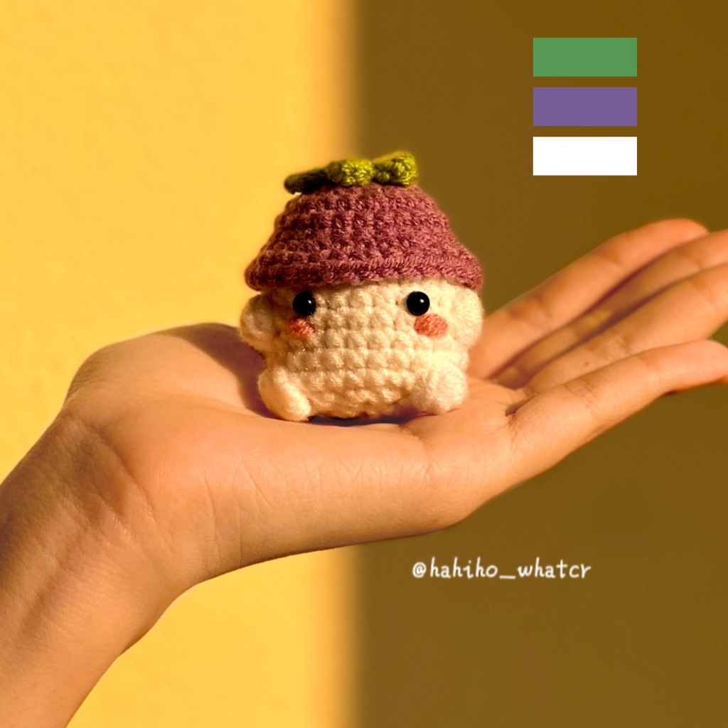 Móc khóa nấm Chunky | Kèm dây móc kim loại | @hahiho_whatcr