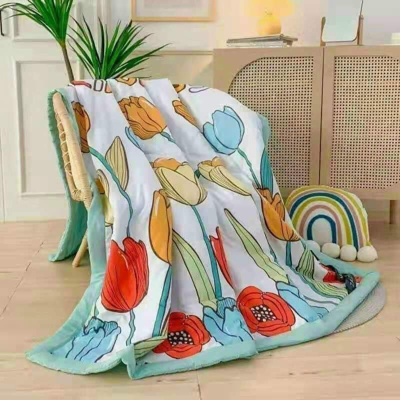 Chăn hè Zaza Home chất liệu cotton cực kì mát, chất liệu bông lụa lông vũ, thoáng khí