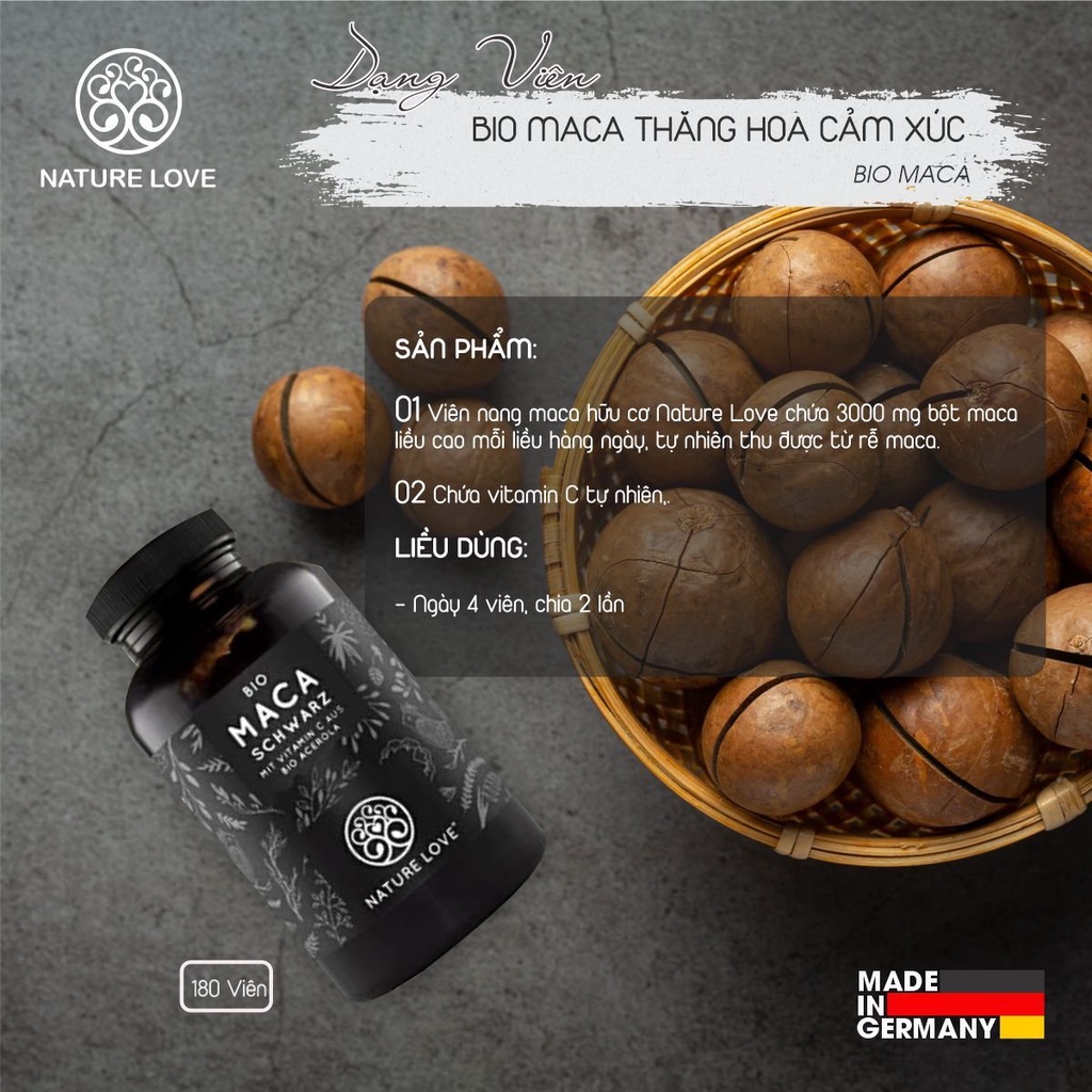 TPBVSK tăng cường sinh lý nam/nữ an toàn và hiệu quả #NatureLove Bio Maca