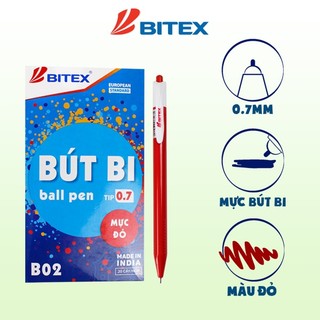 Bút bi bitex b02 tip 0.7mm - bút bi ấn độ tiêu chuẩn châu âu