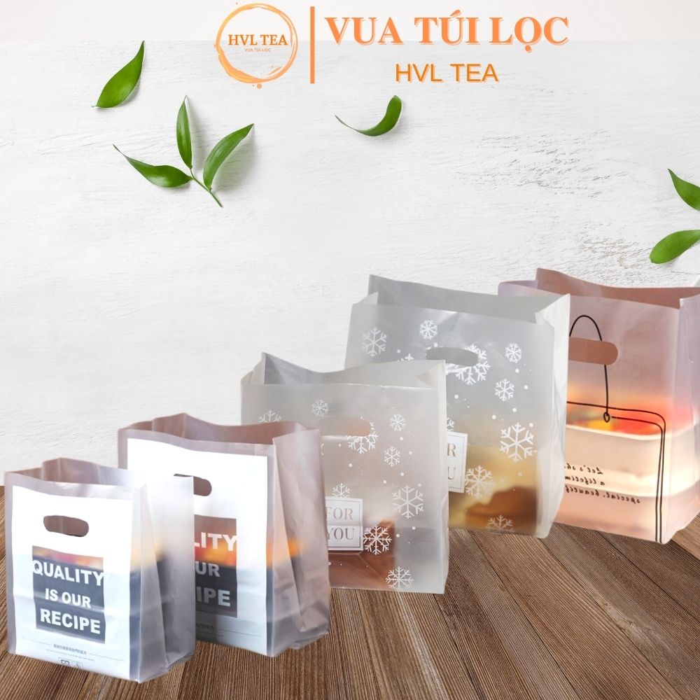 Túi nilong đựng bánh kẹo, thực phẩm hoạ tiết, 50 túi/sp - HVL TEA