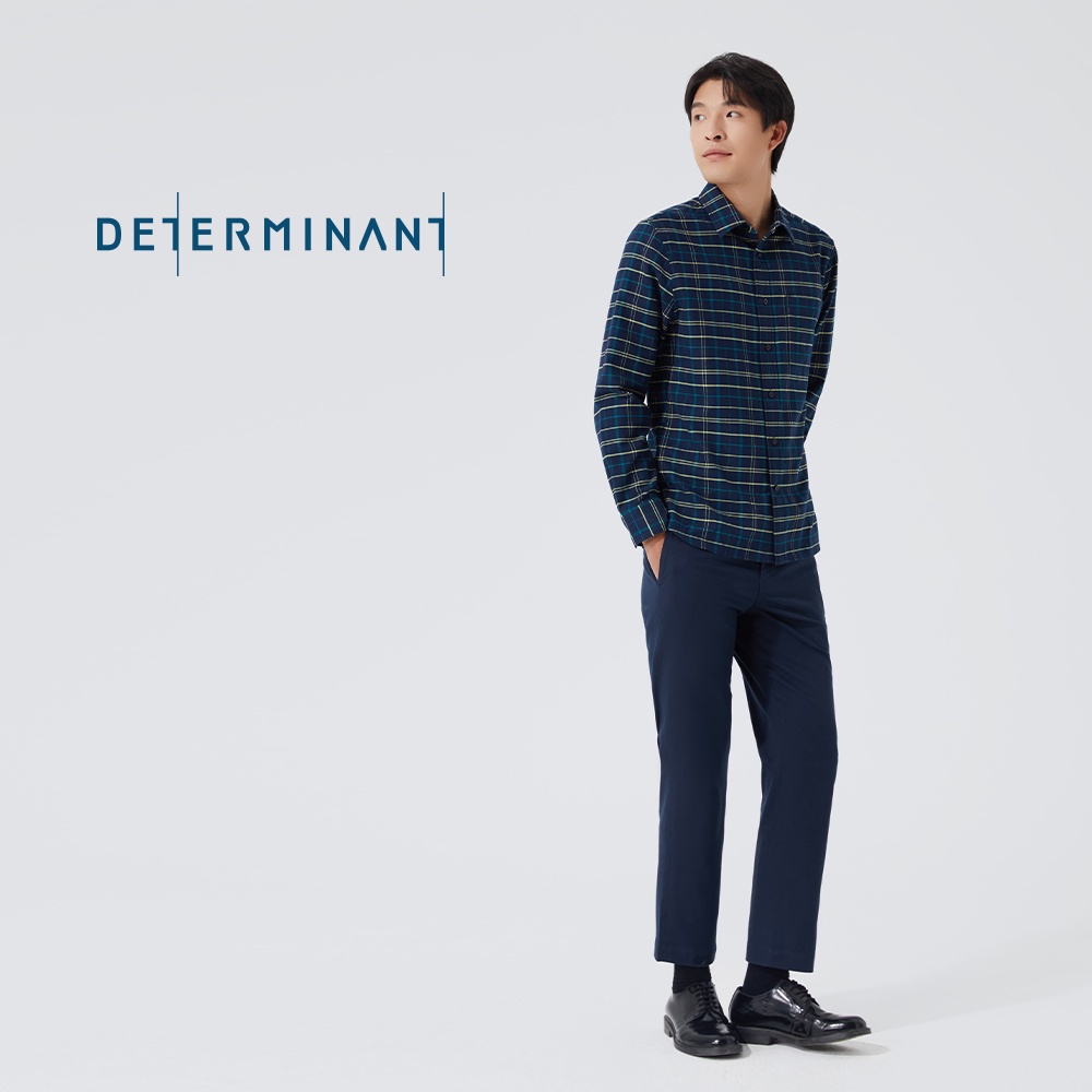 Áo sơ mi nam dạng khoác DETERMINANT - 100% cotton - màu caro xanh lá - CS08