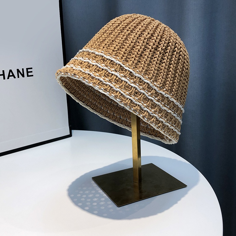 Mũ Cói Đan Thủ Công Thoáng Khí Thời Trang Mùa Hè Nhật Bản Cho Nữ