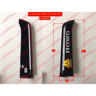 Vè chắn mưa howo 371 có dán chữ