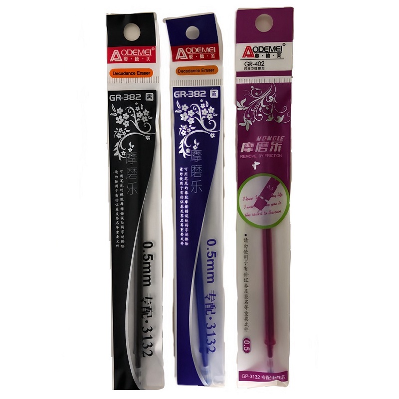 Bút gel nước xoá được AODEMEI GP3176 nét 0.38mm / Bút 3176 có ruột thay 0.5mm I Bút bay màu trên vải khi là ủi