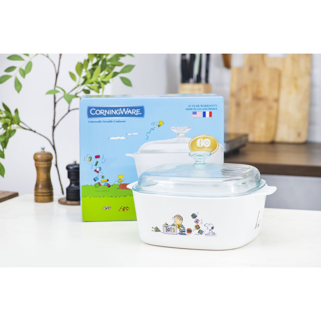 Nồi gốm thủy tinh chịu nhiệt Corningware, Instant Brands A-5-SPC/SG phiên bản giới hạn snoopy dung tích 5L