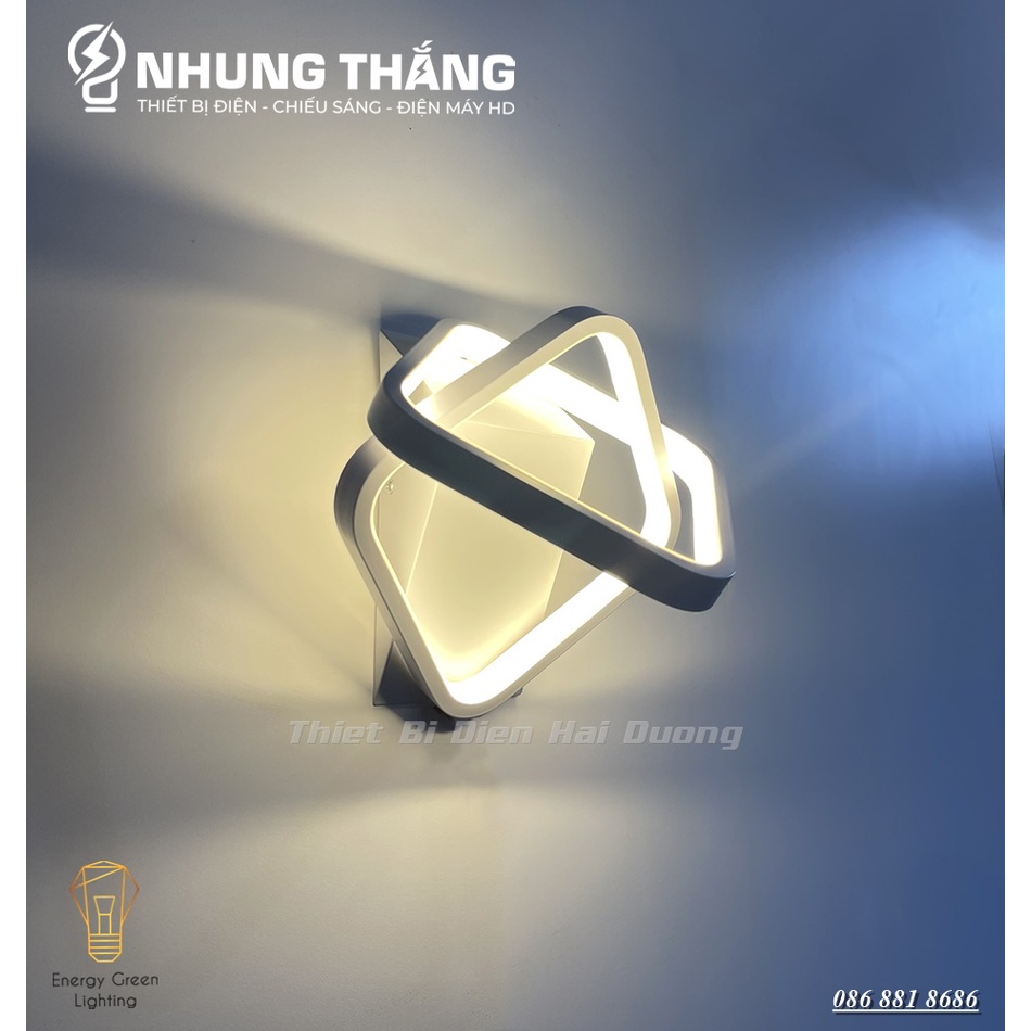 Đèn Tường Decor Vintage 2 Vòng Đan Chéo DT-21003 Tròn,DT-21005-F Vuông - 3 Chế Độ Ánh Sáng-Kiểu Dáng Sang Trọng,Hiện Đại