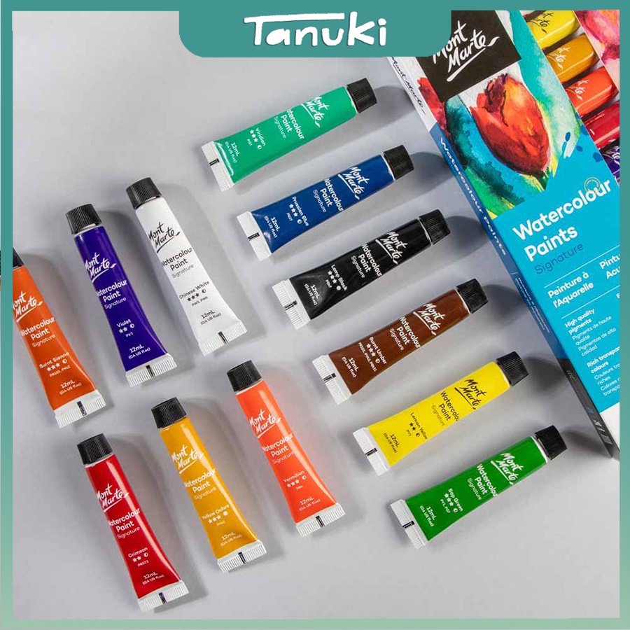 Set màu nước Mont Marte 12 màu 12ml