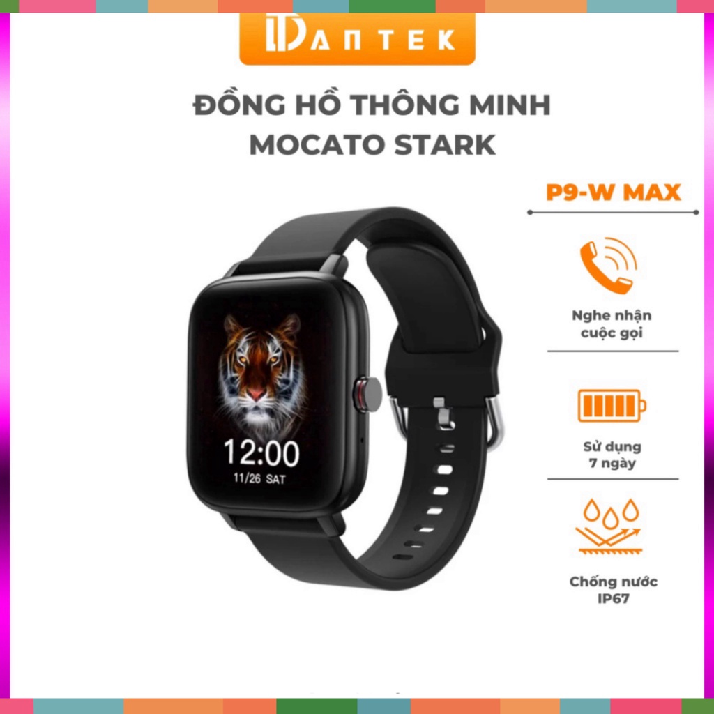Đồng Hồ Thông Minh MOCATO STARK P9-W MAX Smart Watch Series Chống Nước Nghe Gọi Phát Nhạc Bảo Hành 12 Tháng Chính Hãng -