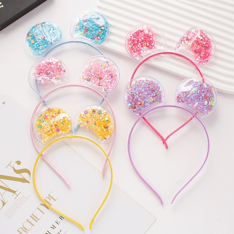 Bờm tóc cho bé gái hình vương miện, tai mèo, tai thỏ óng ánh đáng yêu Vivi House PKT01