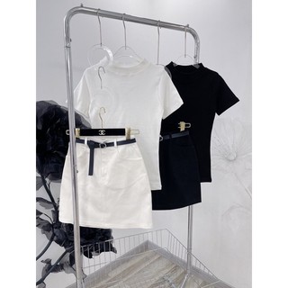 SET CHÂN VÁY KAKI+  ÁO ÔM